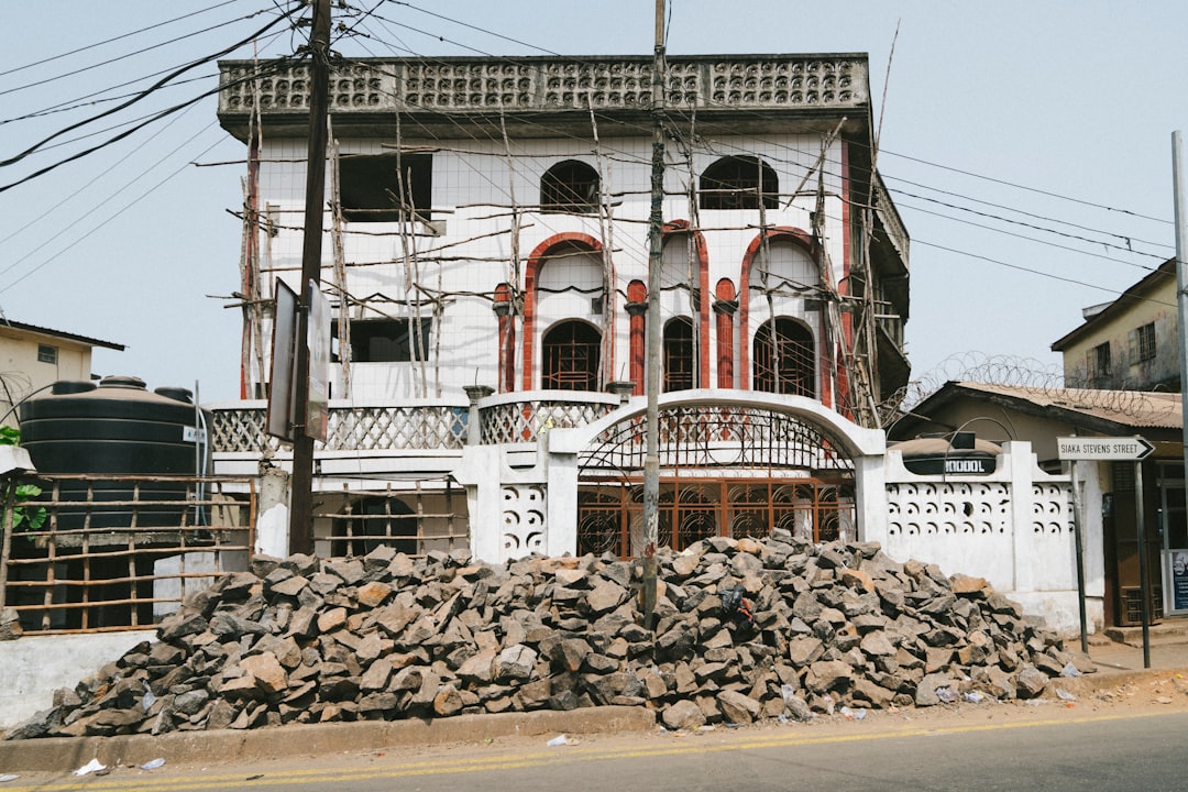 white and red concrete building