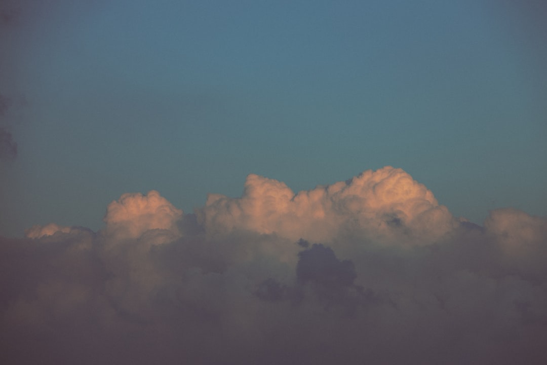 white clouds and blue sky