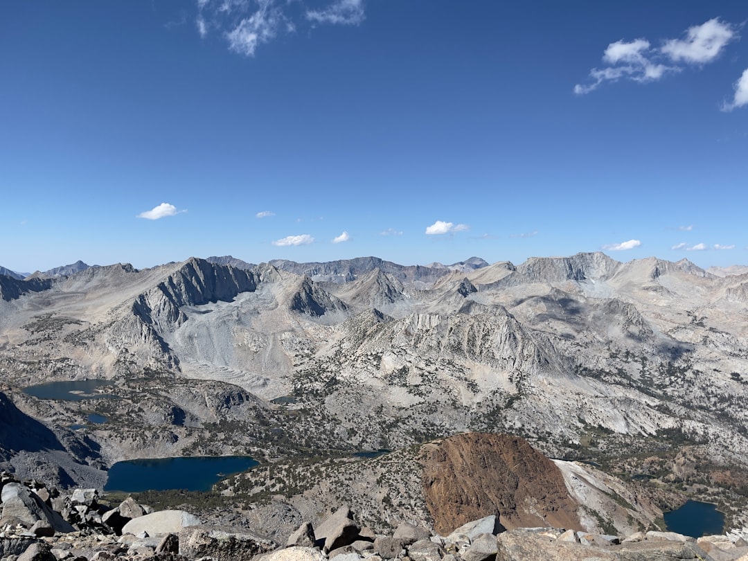 A panoramic view of a mountain range